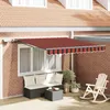Image de Vidaxl Auvent RÃ©tractable Orange Et Marron 350 X 250 Cm Tissu