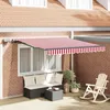 Image de Vidaxl Auvent RÃ©tractable Rouge Et Blanc 350 X 250 Cm Tissu