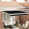 Image de Vidaxl Auvent Repliable Automatique Noir 350x250 Cm, Tissu De Rechange Pour Auvent Vidaxl 3,5x2,5 M Cadre Noir