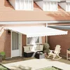Image de Vidaxl Auvent RÃ©tractable Automatique Avec Led Blanche 400x350 Cm, Tissu De Remplacement Pour Auvent Vidaxl Pour Cadre 4x3,5 M Blanc