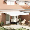 Image de Auvent Automatique Vidaxl Avec Led, Blanc, 450x300 Cm, Tissu De Rechange Pour Auvent Vidaxl, Cadre 4.5x3 M, Blanc