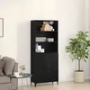Image de vidaXL Buffet ChÃªne noir 69,5 x 32,5 x 180 cm Bois d'ingÃ©nierie