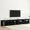 Image de vidaXL Meubles TV 2 pcs avec lumiÃ¨res LED en bois d'ingÃ©nierie chÃªne noir, vidaXL Meuble TV avec LED chÃªne noir 120x35x40 cm en bois d'ingÃ©nierie