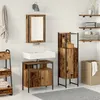 Image de Vidaxl Ensemble De Meubles De Salle De Bain 3 PiÃ¨ces Bois Ancien En Bois D'ingÃ©nierie