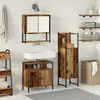 Image de Vidaxl Ensemble De Meubles De Salle De Bain 3 PiÃ¨ces Bois Vieilli Bois RecyclÃ©