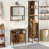 Image de vidaXL Meuble sous-vasque de salle de bain avec lavabo intÃ©grÃ© en vieux bois en bois d'ingÃ©nierie