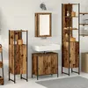 Image de Vidaxl Ensemble De Mobilier De Salle De Bain , 4 PiÃ¨ces, Bois Vieilli, Bois D'ingÃ©nierie