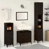 Image de vidaXL Ensemble de meubles de salle de bain en 3 piÃ¨ces en chÃªne noir en bois d'ingÃ©nierie