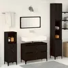 Image de vidaXL Ensemble de Meubles de Salle de Bain 3 PiÃ¨ces ChÃªne Noir Bois d'ingÃ©nierie