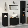 Image de vidaXL Ensemble de meubles de salle de bain 3 piÃ¨ces en bois d'ingÃ©nierie chÃªne noir