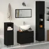 Image de vidaXL Set de meubles de salle de bain en chÃªne noir - 3 piÃ¨ces en bois d'ingÃ©nierie