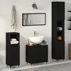 Image de vidaXL Ensemble de meubles de salle de bain 3 piÃ¨ces chÃªne noir bois d'ingÃ©nierie
