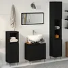 Image de vidaXL Ensemble de meubles de salle de bain 3 piÃ¨ces ChÃªne noir Bois d'ingÃ©nierie
