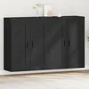 Image de vidaXL Armoires Murales 2 pcs ChÃªne Noir Bois IngÃ©nierÃ©