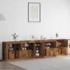 Image de Vidaxl Buffet Avec Ãclairage Led Bois Ancien 283x37x67 Cm Bois D'ingÃ©nierie