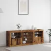 Image de Vidaxl Buffet Avec LumiÃ¨res Led Bois Ancien 181,5x37x67 Cm Bois RecyclÃ©