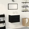 Image de meuble sous lavabo vidaXL avec bassin intÃ©grÃ© ChÃªne noir Bois d'ingÃ©nierie, meuble sous lavabo vidaXL ChÃªne noir 60x38,5x45 cm Bois d'ingÃ©nierie