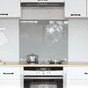 Image de vidaXL Ãclairage de dosseret de cuisine gris clair 70x60x0,6 cm en verre trempÃ©