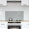 Image de vidaXL Ãclairage de crÃ©dence de cuisine gris clair 80x40x0,6 cm en verre trempÃ©