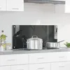 Image de Protection Murale de Cuisine vidaXL Gris FoncÃ© 90x40x0,6 cm Verre TrempÃ©