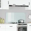 Image de Ãvier de cuisine blanc 110x50x0,6 cm en verre trempÃ© vidaXL