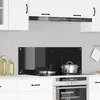Image de Bordure de cuisine vidaXL Noir 110x40x0,6 cm en verre trempÃ©