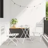Image de Vidaxl Chaises De Jardin Pliantes 2 Pcs Blanc Acier