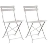 Image de Vidaxl Chaises D'extÃ©rieur Beige MÃ©tal Standard Pliable