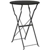 Image de Vidaxl Table Bistrot Pliante Anthracite Ã50x71 Cm Acier RevÃªtu De Poudre