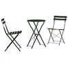 Image de Set De Bistro Pliable 3 PiÃ¨ces Vert FoncÃ© En Acier