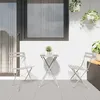 Image de Set De Bistro Pliable 3 PiÃ¨ces Beige En Acier