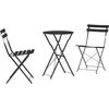 Image de Ensemble De Bistrot Pliant 3 PiÃ¨ces En Acier Anthracite