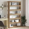 Image de Vidaxl BibliothÃ¨que ChÃªne Artisanal Bois Massif 100 X 30 X 198 Cm