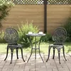 Image de Set De Bistro De Jardin 3 PiÃ¨ces En Aluminium Couleur Noir