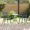 Image de Chaises De Jardin Vidaxl 2 Pcs Vert En Aluminium MoulÃ©