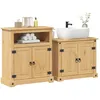 Image de vidaXL Ensemble de meubles salle de bain 2 pcs Corona bois pin massif