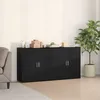 Image de Vidaxl Sideboards 2 Pcs Noir ChÃªne 79x38x80 Cm Bois D'ingÃ©nierie