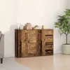 Image de Vidaxl Buffet Set De 2 Bois Ancien Bois Massif Buffet Rectangulaire