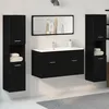 Image de Ensemble de Mobilier de Salle de Bain vidaXL Set de 3 ChÃªne noir