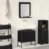 Image de vidaXL Ensemble de meubles de salle de bain 2 piÃ¨ces en bois d'ingÃ©nierie chÃªne noir