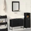 Image de vidaXL Ensemble de meubles de salle de bain 2 piÃ¨ces en bois d'ingÃ©nierie noir