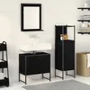 Image de vidaXL Ensemble de meubles de salle de bain 3 piÃ¨ces en bois d'ingÃ©nierie chÃªne noir