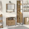 Image de Vidaxl Ensemble De Meubles De Salle De Bain 3 PiÃ¨ces En ChÃªne Artisanal En Bois D'ingÃ©nierie