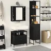 Image de Set de coiffeuse 3 piÃ¨ces en bois d'ingÃ©nierie gris Sonoma
