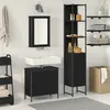 Image de vidaXL Ensemble de meubles de salle de bain 3 piÃ¨ces en bois d'ingÃ©nierie chÃªne noir