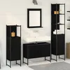 Image de vidaXL 4 piÃ¨ces de meubles de salle de bain en chÃªne noir et bois reconstituÃ©