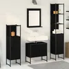 Image de vidaXL Ensemble de meubles de salle de bain 4 piÃ¨ces en chÃªne noir - Bois d'ingÃ©nierie
