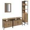 Image de Vidaxl Ensemble De Meubles De Salle De Bain De 4 PiÃ¨ces ChÃªne Artisanal Bois D'ingÃ©nierie