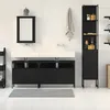 Image de vidaXL Ensemble de meubles de salle de bain de 4 piÃ¨ces ChÃªne noir