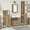 Image de Vidaxl Ensemble De Meubles De Salle De Bain De 4 PiÃ¨ces En ChÃªne Artisanal